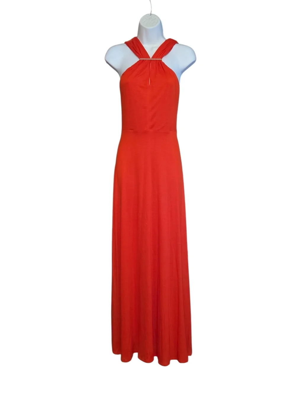 NWT Ann Taylor Red Halter Summer Maxi Dress Size 2 - Picture 2 of 8